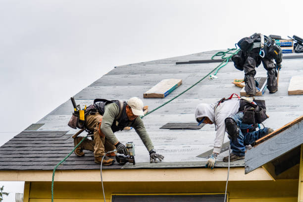 Professional Gutter Installation technician working in Flintstone, GA